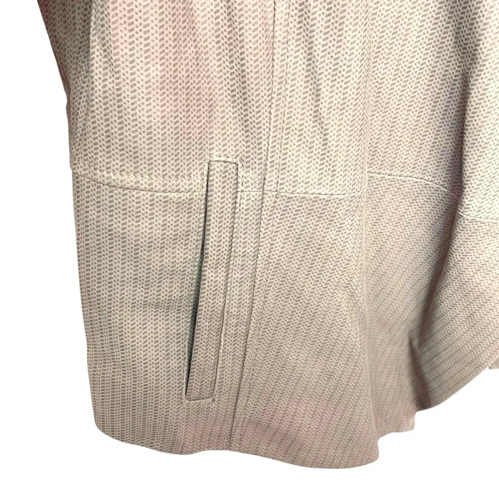 G.I.LI. Cloud Taupe Leather‎ Cascade Tonal Print Leather Jacket